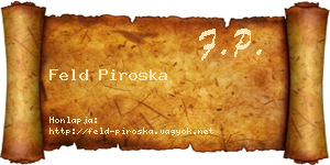 Feld Piroska névjegykártya